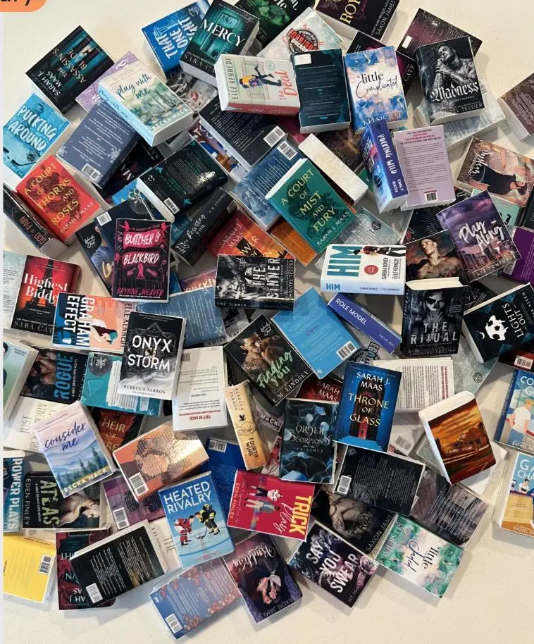 Mini Book Bundle (10 books) – Dark Romance, Romantasy, Sports Romance & More | Mini Book Decor Collection | 10 books per bundle