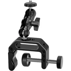 Camera Clamp Mount C Clamp with 1/4'' Screw Magic Arm -  for Cameras, LED Video Lights, Monitors, Flash, Desk, Microphone, Action Camera