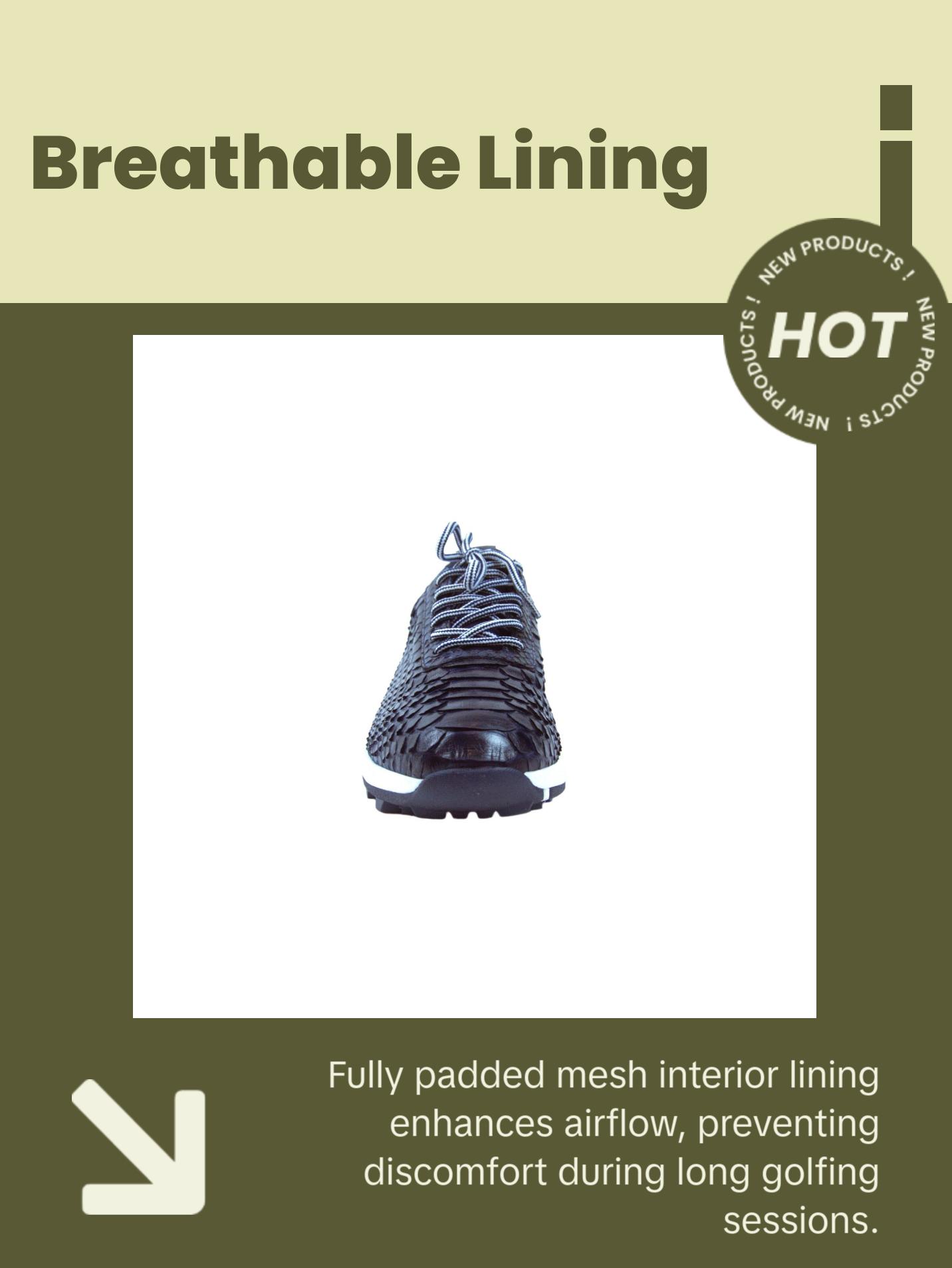 W&H Men's Viper Python Golf Shoes in Navy