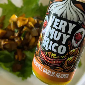 Pineapple Garlic Reaper Hot Sauce - The Best Zingy Hot Sauce - Sweet And Spicy Vinegar Based Hot Sauce With Carolina Reaper Peppers