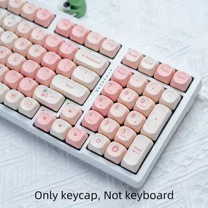 Cherry keycaps, MOA height, PBT material, sublimation process, rounded dome, compatible with 6.25U space bar, 61, 64, 68, 75, 81, 87, 98, 99, 100, 104, 108, Keyboard Round Caps