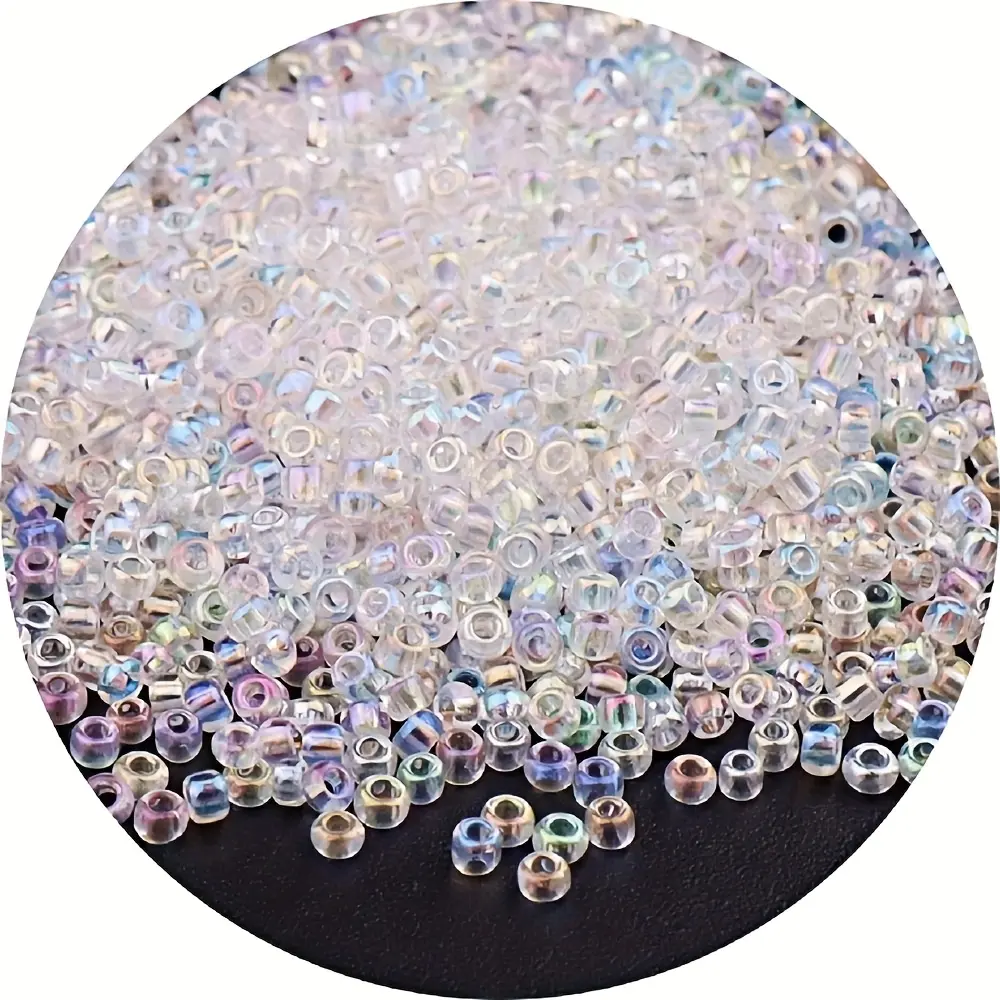 Transparent Ab Color Glass Beads 2/3/4mm, Approximate 1310/378/148 Pieces, DIY Jewelry Making Supplies, Jewelry Crafting, Bracelets, Necklaces, Christmas Gifts, Variety Of Sizes