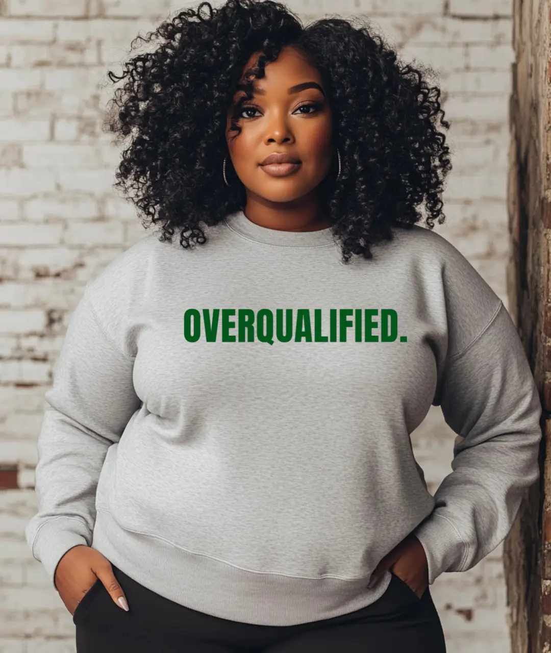 Overqualified Tee/Sweatshirt - Casual Cotton