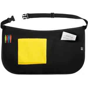 Waterproof Server Apron with Buckle - Stainproof Waist Apron for Waiters and Waitresses