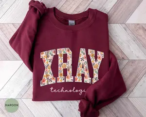 Xray Tech Sweatshirt / Short Sleeve T-SHIRT , Floral X-Ray Technologist, Boho Xray Tech, Radiology Grad Gift, Medical Imaging Tech Week Gift