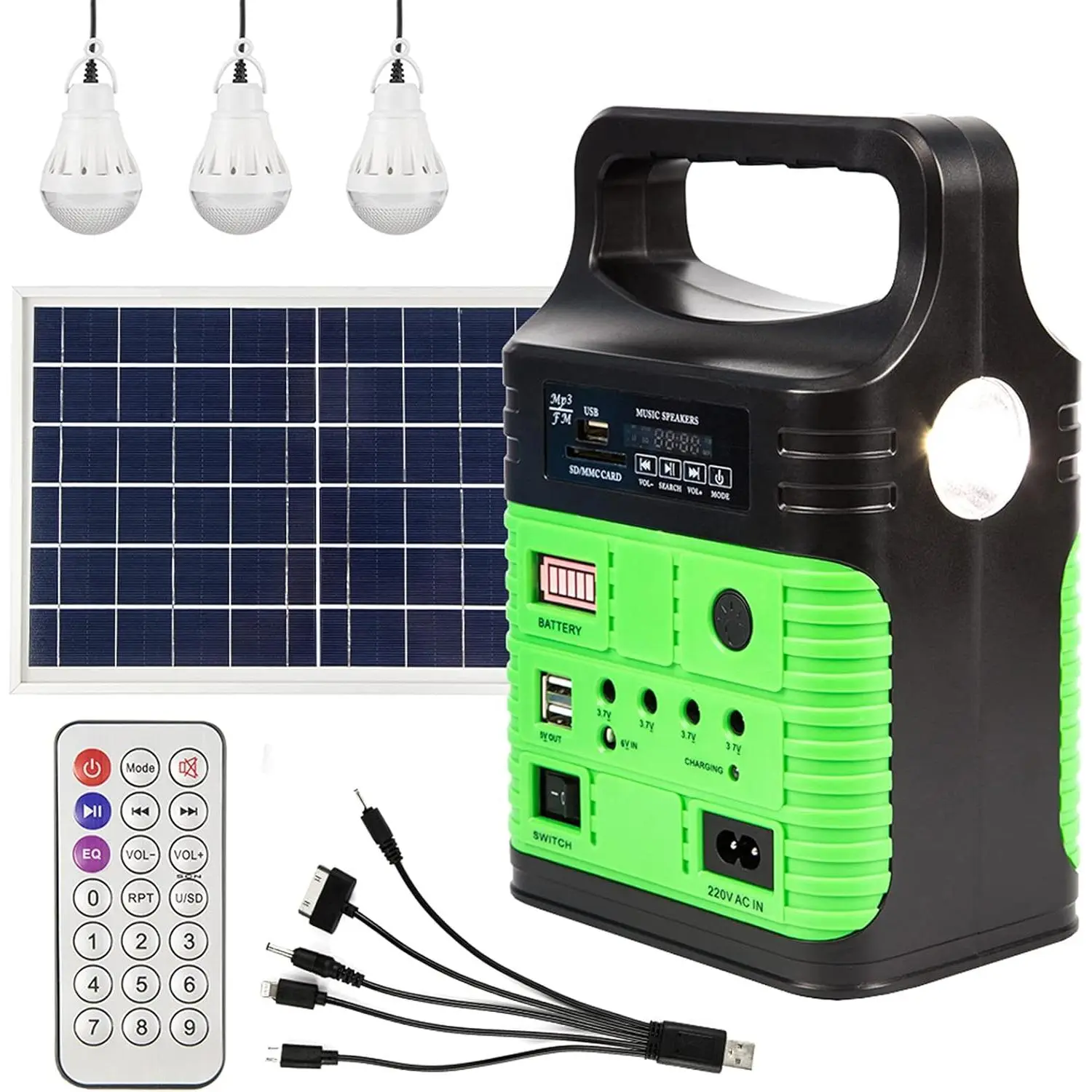 Portable Power Station, Solar Generator with Panels, LiFePO4 Lithium Pack, Small  Solar Generator with DC/USB Outlets, LED Flashlight for Home Use, Outdoor  Camping Quiet - TikTok Shop
