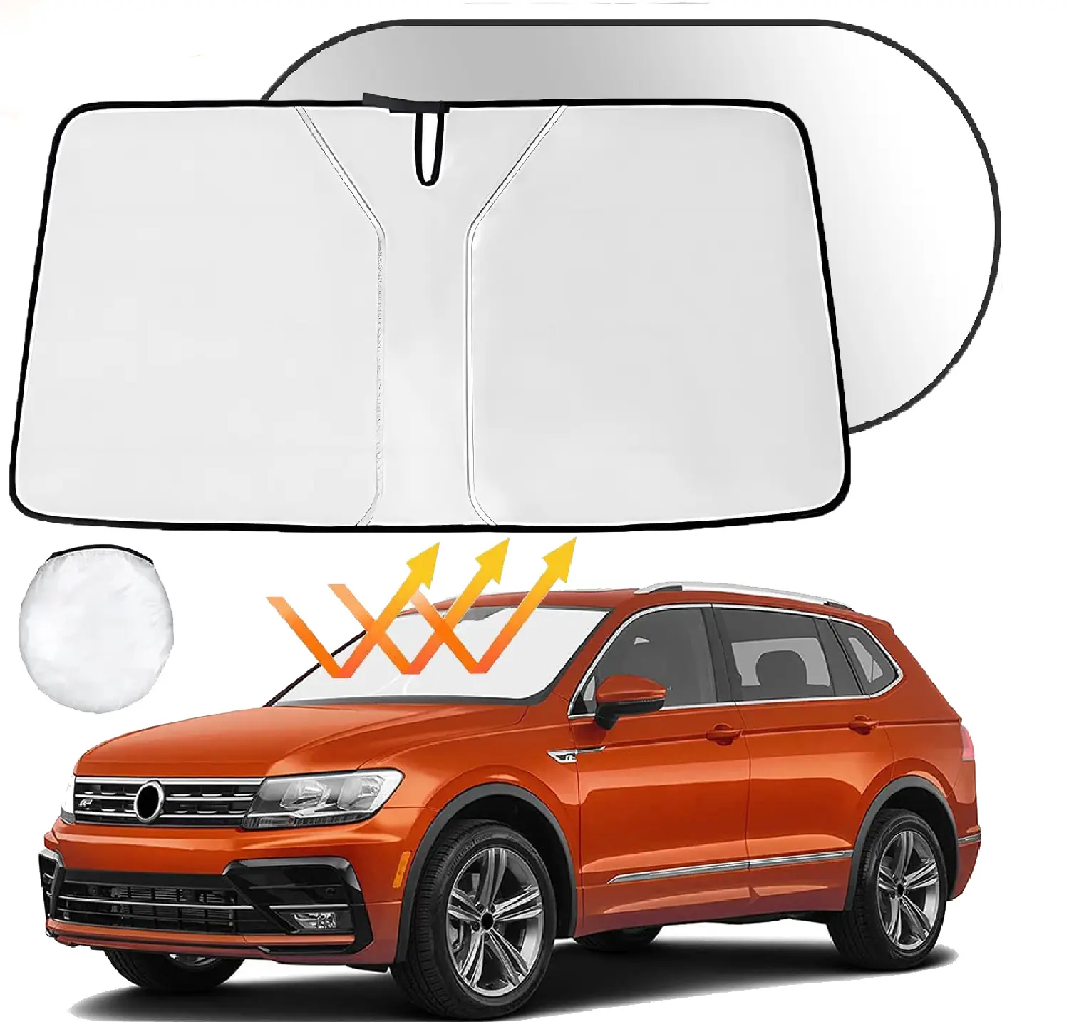 Car Front & Rear Windshield Window Sunshade,2PCS Sun UV Rays Protection for Car Front&Back Window, Car Windshield Sun Shade Uv Rays Sun Visor Protector For Automotive Vehicle,Sunlight Shield Blocker Cover For Rear Facing Seats