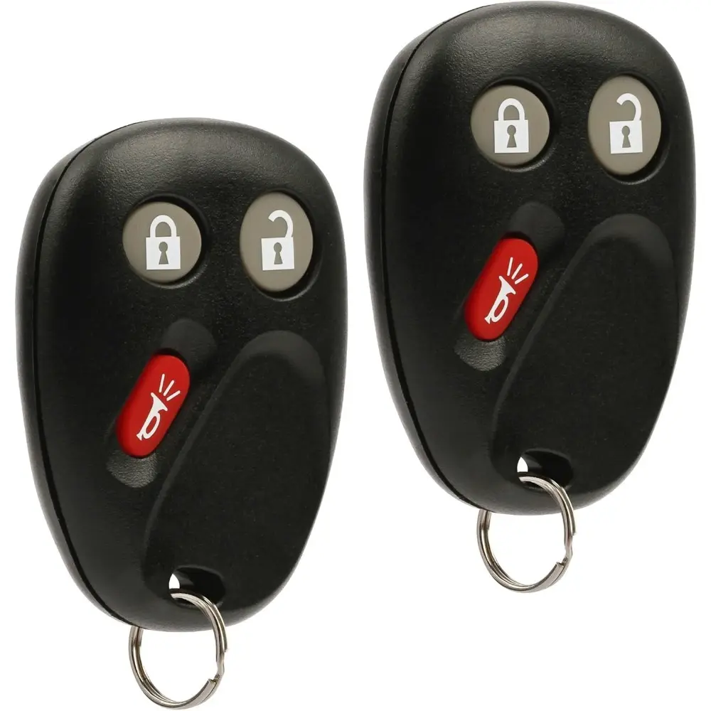 LHJ011 Car Remote Key 2-Pack 2-Fob Set - Pre-Assembled Easy DIY Home Program Keyless Entry Replacement, Affordable Locksmith Solutions for 2003-2006 Tahoe, Suburban, Silverado, Avalanche, Equinox, SSR, Sierra, Yukon, Escalade, H2, Torrent, Saturn Vue
