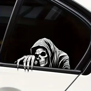 Horror Skull Sentinel - Sticker, suitable for cars, trucks, motorcycles, laptops, tool boxes, suitcases, yachts, fishing boats, door and window home decoration, etc