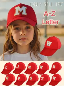 1PC Kids 26 Letters Casual Baseball Cap Adjustable Snapback Sun Protection Hat For 3-8 Years Old Children