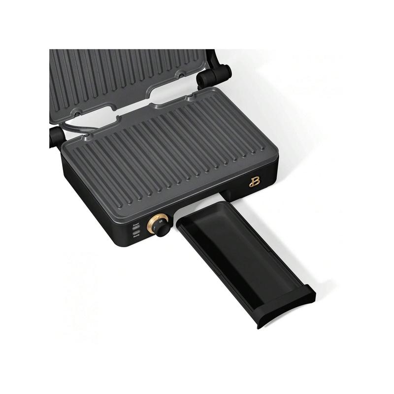 Premium 2-in-1 Panini Press & Grill with Nonstick Plates – White Finish, Dishwasher-Safe