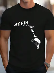 100% Cotton Cool Skydive Design For Men Skydiver Skydiving Lovers T-Shirt Women's Men's Graphic Tee Crew Neck summer vacation Tops