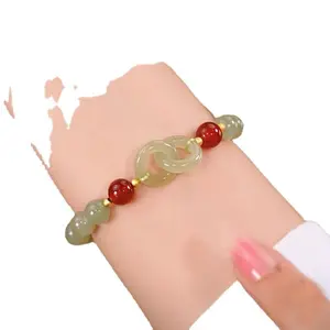 green aventurine Chalcedony Simple Bracelet Bracelet Female Light Luxury
