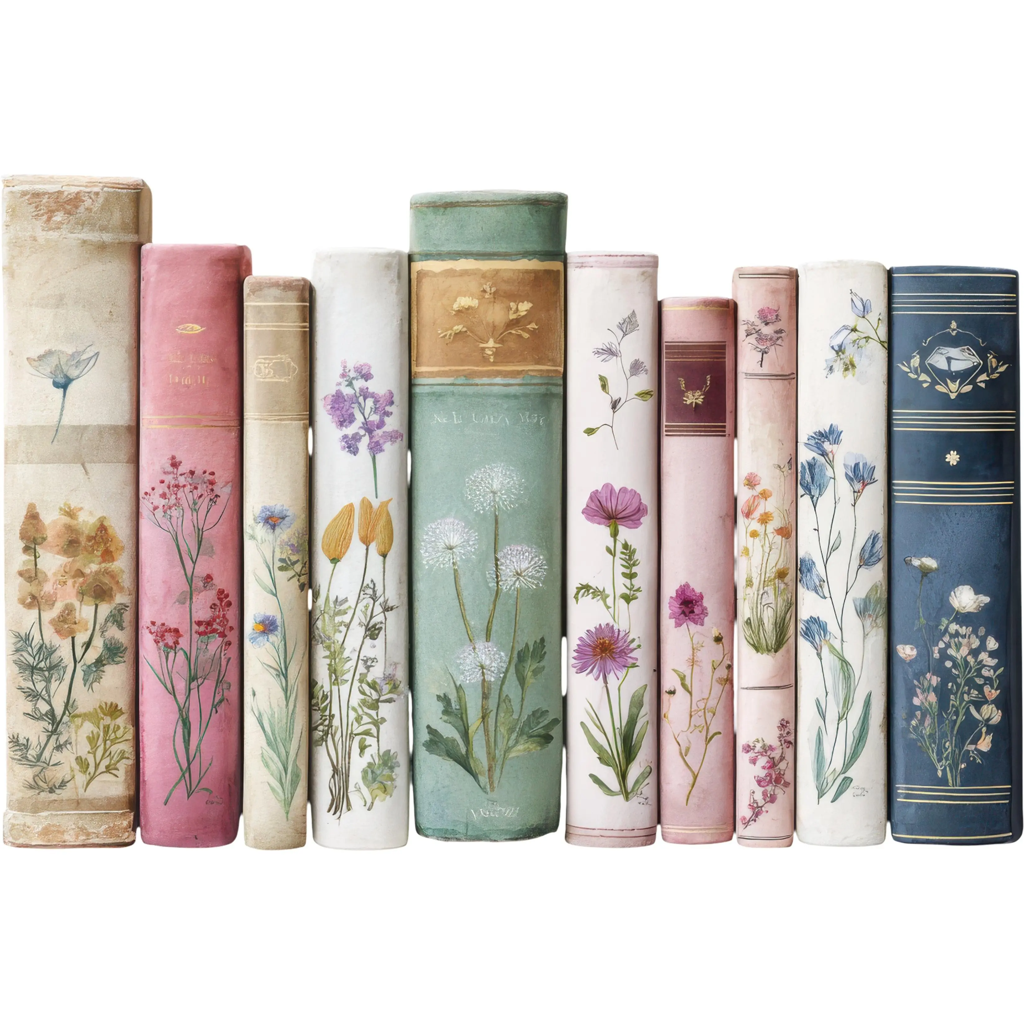 DTF Transfer – Floral Books Multi Sizes (RD-BK001)