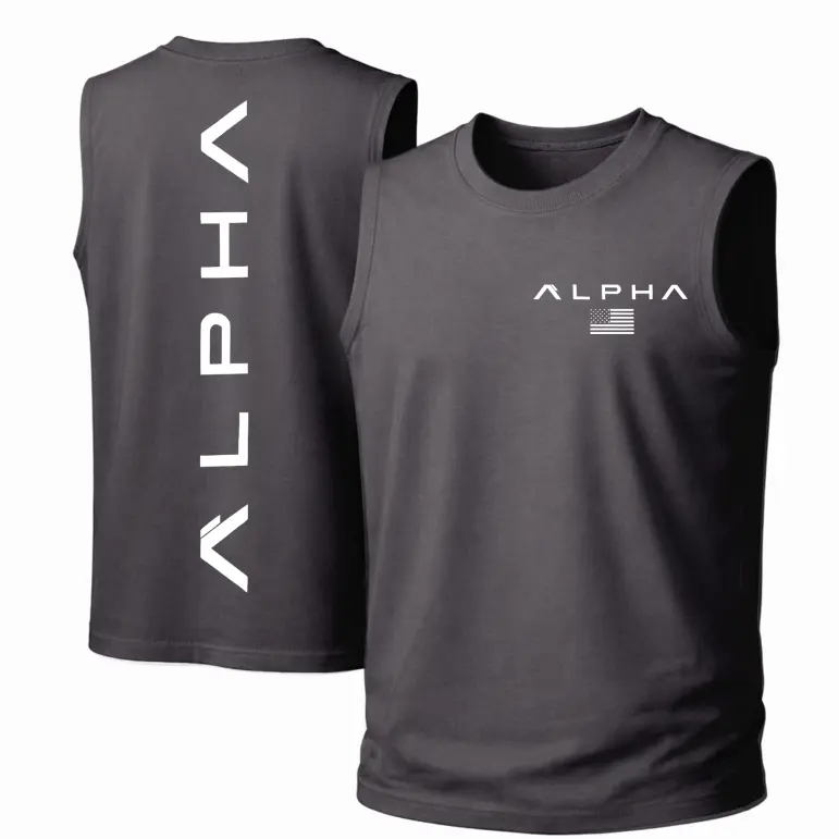 Men’s Cotton Sleeveless Tank Top with American Flag Graphic Print, Punk Style Crew Neck Muscle Shirt, Breathable Lightweight Summer Streetwear for Gym, Workout, Beach, Vacation, Fitness and Daily Wear