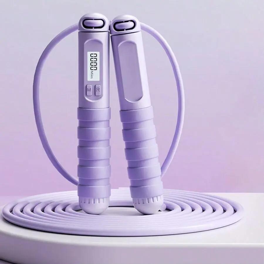 Professional Skipping Rope, Smart Counting Jump Rope, Weight Bearing Skipping Rope, Cordless Jump Rope, Fitness Equipment for Home Gym Workout