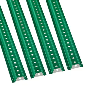 VEVOR 8FT U-Channel Sign Post,  4Pack Green Heavy Duty Steel Fixed Fence Post, Steel Fence U-Channel Sign for Garden, Courtyard, Farm or Traffic Intersection