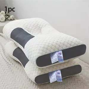 2pcs 3D Spa Massage Pillow Set, Neck Support & Pain Relief Design, Soft Comfortable Cushion for Home Use, Ideal Gift for Relaxing, Bolster Cushion