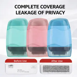 Privacy Protection Roller Stamp with Concealed Blade Design Letter Opener Double-Head Portable for Documents Secure Confidential Data Cover
