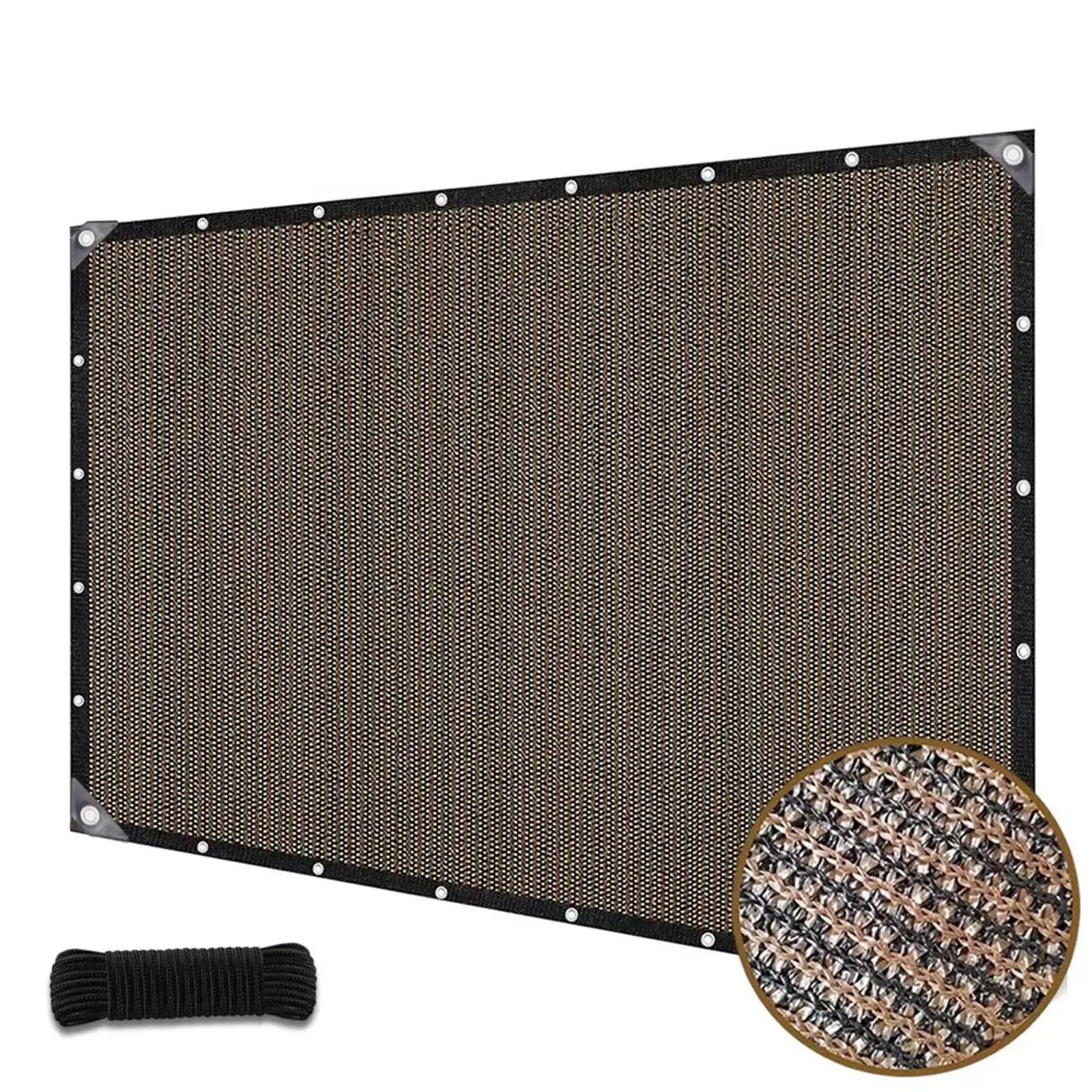 HOMEYA 90% Shade Cloth for Garden -3.3 / 6.6 / 12 / 16 FT Durable Mesh Tarp with Grommets, Sunblock Net for Patio for Plants Greenhouse Outdoor Pergola Sun Shade Neting for Chicken Coop Cover Aluminum Frame Canopy