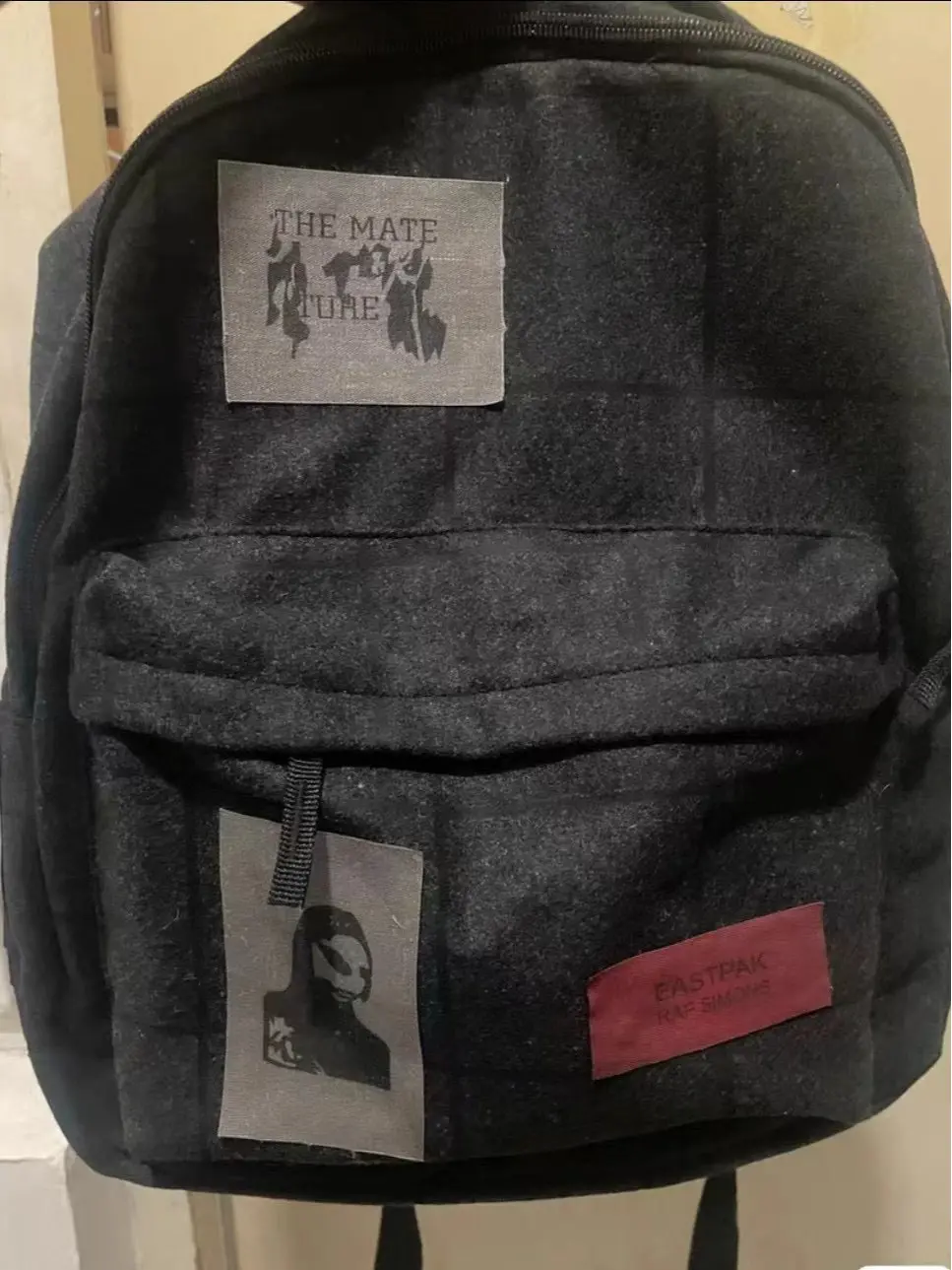 Vintage Punk Backpack  Dark Grid Cyber Mask Print High Street Backpack Grunge Aesthetic Laptop Bag Back To School Gift