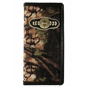 Texas Western Bifold Wallet Men's Bullet Design Rugged Style