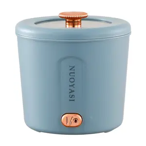 110V Mini Electric Cooker,Integrated Steam Hot Pot Portable Travel Heating Pot for Dorm Noodle Cooking