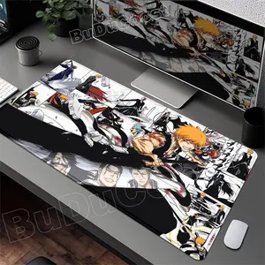 Bleach Anime Mouse Pad, Black and White Manga Gaming Desk Mat with Spill-Resistant Surface, Anti-Slip Rubber Base, Extended Keyboard Mousepad ideal gift
