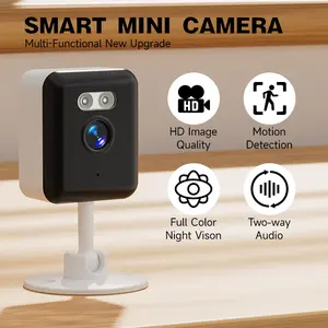 【Instavision WIFI MINI 3MP FHD Camera 】Indoor WiFi Security Camera 2K, AI Detection, Human Motion Alerts, Two-Way Talk, Family Sharing, TF Card & Cloud Storage， Color Night Vision, 2.4G WiFi