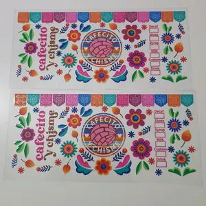 16oz UV DTF Cafecito y Chisme Wrap - Perfect for Your Drinks - Drinkware