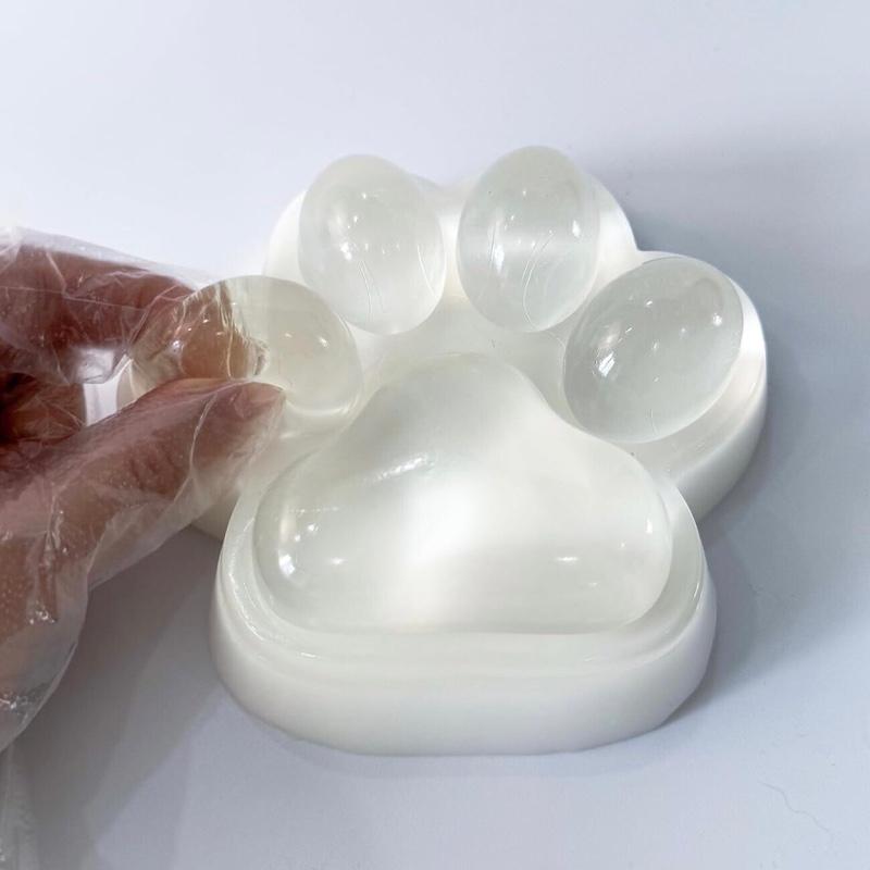 Handmade Large Cat Paw Squishies for Relaxation, 5-inch Transparent Squishies Paw for Adults - 2025 New