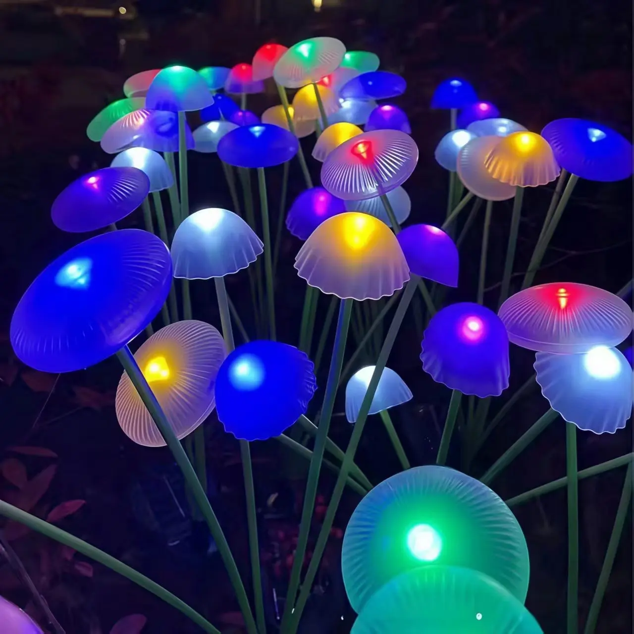 Solar Jellyfish Mushroom Light, 6 LED, Led Solar Lights For Outside, Outdoor Landscape Lighting, Backyards, Garden Decor, Party Atmosphere, Christmas, Wedding Gift, Solar Landscape Lights