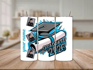 Graduate 2026 blue tumbler