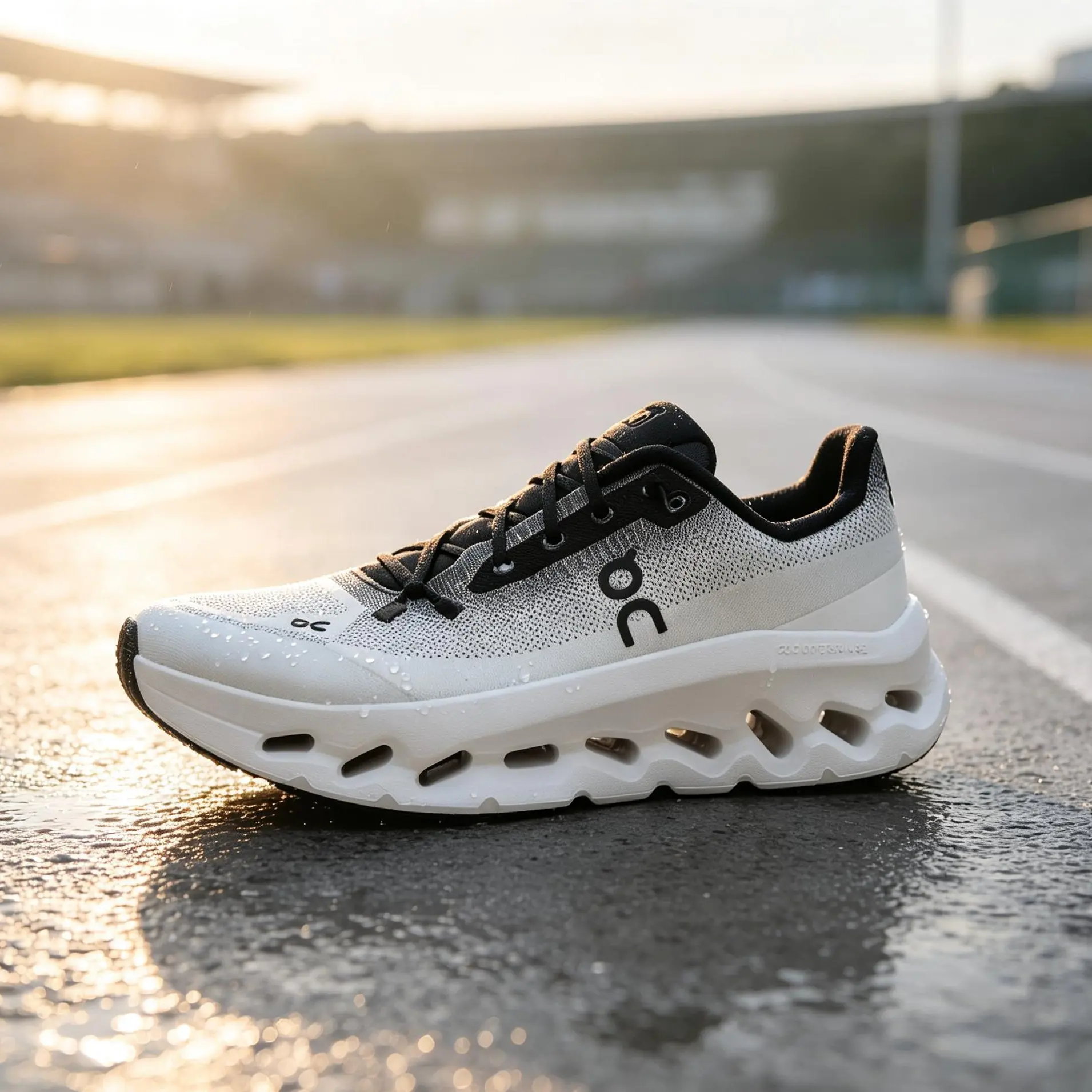 Men's On Running Cloudtilt Outdoor Running Shoes, Black Ivory, Style 3ME10101430, New Fashion Sports Footwear