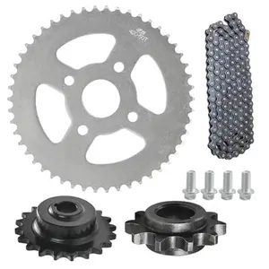 420 50T Mini Bike Rear Chain Sprocket with 10T 420 Torque Converter Front Sprocket, 20T Jackshaft Sprocket, 140 Links Chain for Motorcycle Coleman CT200U BT200X Chinese 200cc Engines