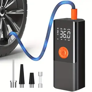 Tire inflators - Automotive air compressors with digital pressure gauges - 150 pSl-otorcycle, electric bikes and bicycle pumps with LED lights