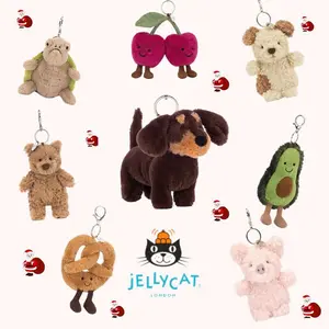 Jellycat Soft Plush Keychain - Cute Rabbit & Animal Bag Charms Kawaii Gift for womens, girls & Friends Soft Plush Material Perfect for Bags or Keyrings