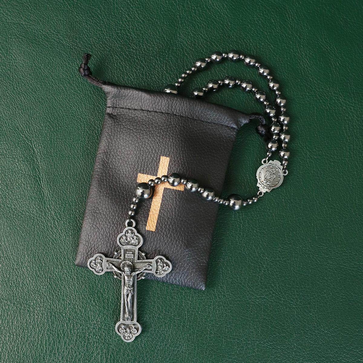 Large Heavy Rosary,Hematite rosary beads catholic for men and women,Rosary Necklace for men with Virgin Mary medal & cross,Handmade of rosarios catolicos Cross Necklace Catholic Gifts Large Heavy Rosary,Hematite rosary beads catholic for men and women,Rosary Necklace for men with Virgin Mary medal & cross,Handmade of rosarios catolicos Cross Necklace Catholic Gifts