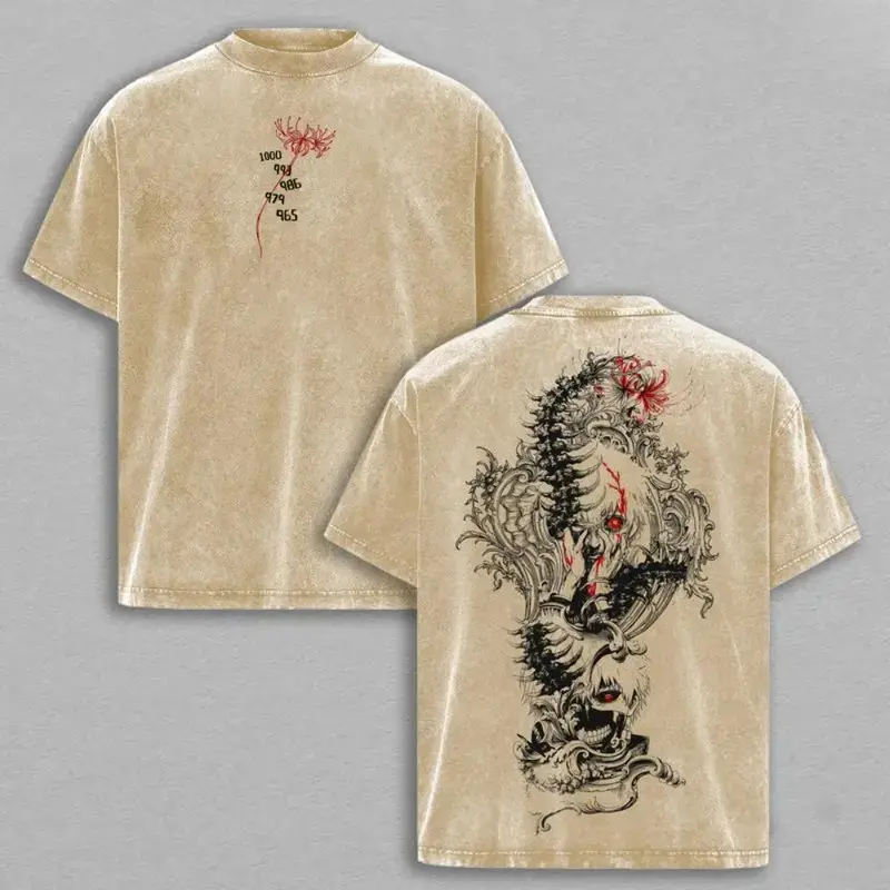 Washed T-shirt-Apricot