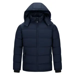 Outdoor Ventures Men's Lightweight Puffer Jacket Detachable Hood