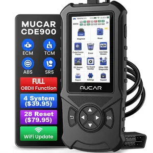 MUCAR CDE900 OBD2 Scanner ABS/SRS/ECM/TCM System Scan Tool Lifetime Free Update Check Engine Light Diagnostic Tools for Cars
