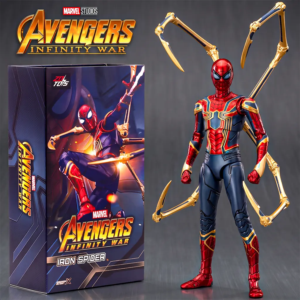 Marvel Iron Spider 1/10-Scale Poseable Collectible Action Figure with Mechanical Spider Legs and Detailed Sculpting