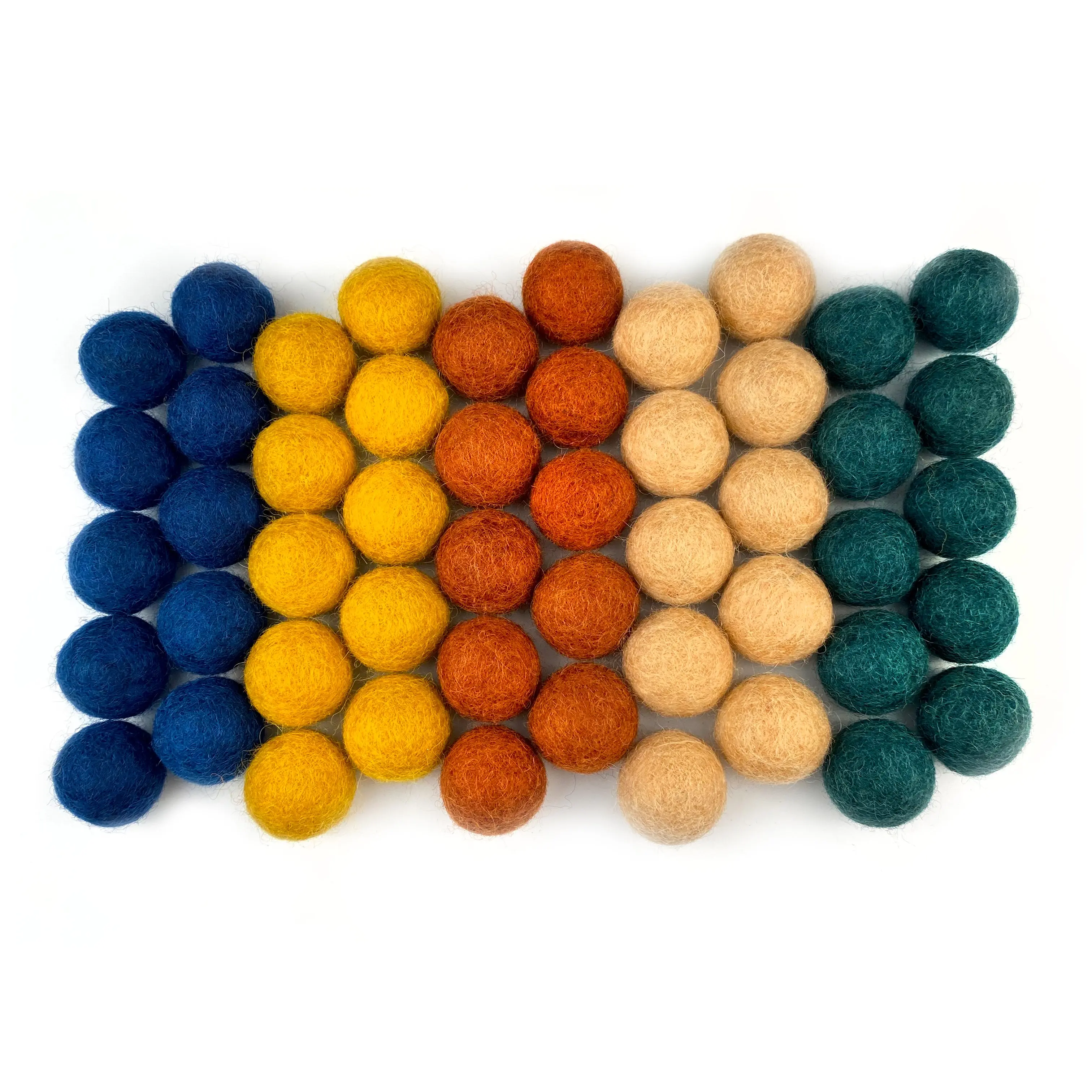 Woodland Adventure Wool Felt Balls for Crafts & Sensory Play (50 Pack)