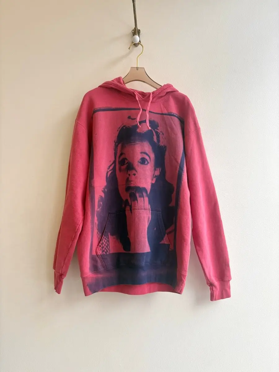 Judy Brick Red & Navy Sun Cyanotype Hoodie (Reworked)