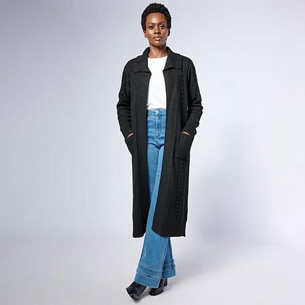 TWRHLL by Christie Brinkley Cable Knit Cardigan