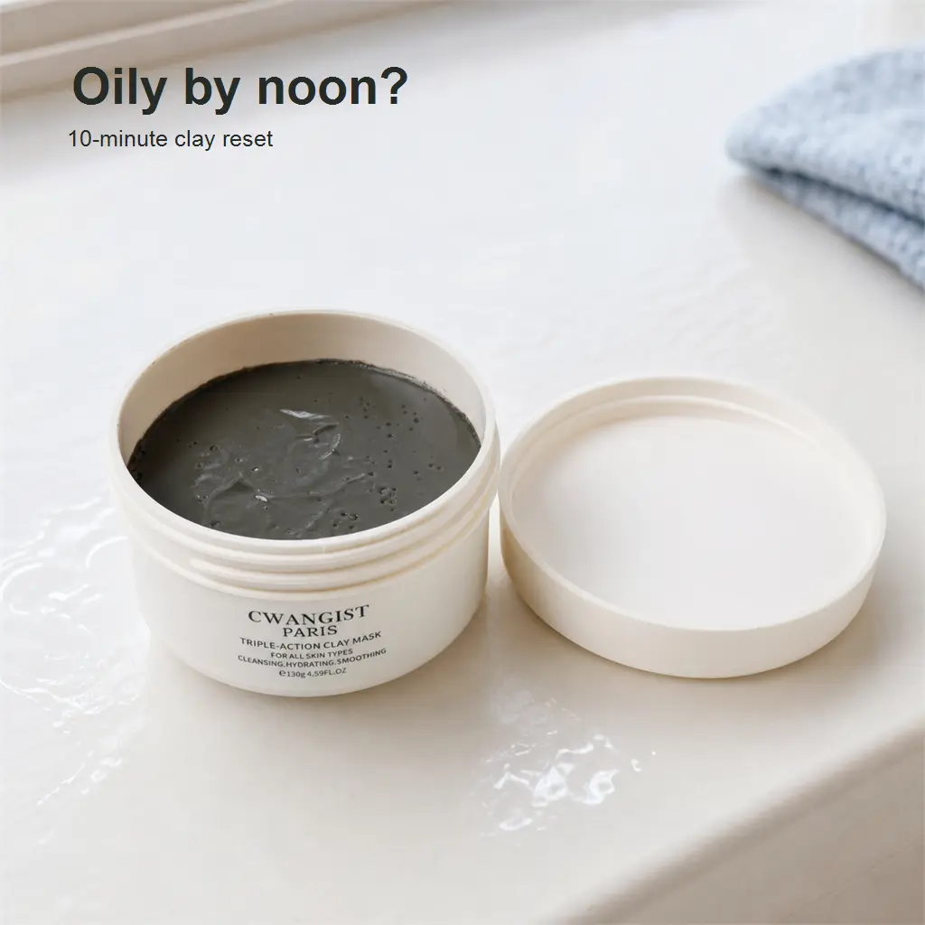 CWANGIST PARIS French Lab-Developed Clay Mask for Oily & Combination Skin, 10-Minute Weekly Reset, 4.59 fl oz