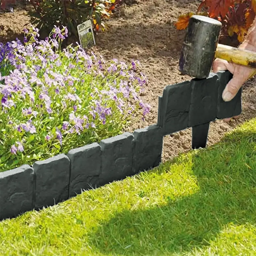 Garden Decorative Landscaping Edge Border, Plastic Decorative Garden Fences, Easy To Install Outdoor Vegetable Garden Lawn Landscape Fence Decoration,