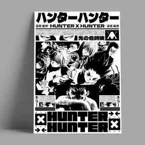 Gon Freecss And Friends Hunter × Hunter Anime Poster, Gon HxH Anime Manga Posters Decor Photo Decoration Abstract Art Design