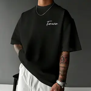 Men’s double-sided “Eternal Blessing” pigeon and floral minimalist lettering print premium cotton T-shirt, Y2K-inspired streetwear, faith-themed street-style short sleeves, loose casual fit, retro grunge aesthetic—men’s fashion favorite among influencers.