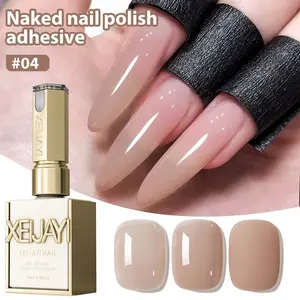 1PC 15ML No.04 Ice Transparent Nude Nail Gel Ultra Bright Nail Polish Gel, High Saturation UV Nail Polish Gel Firm and Lasting Nail Salon DIY Salon Gel Christmas Gift Manicure Cutics